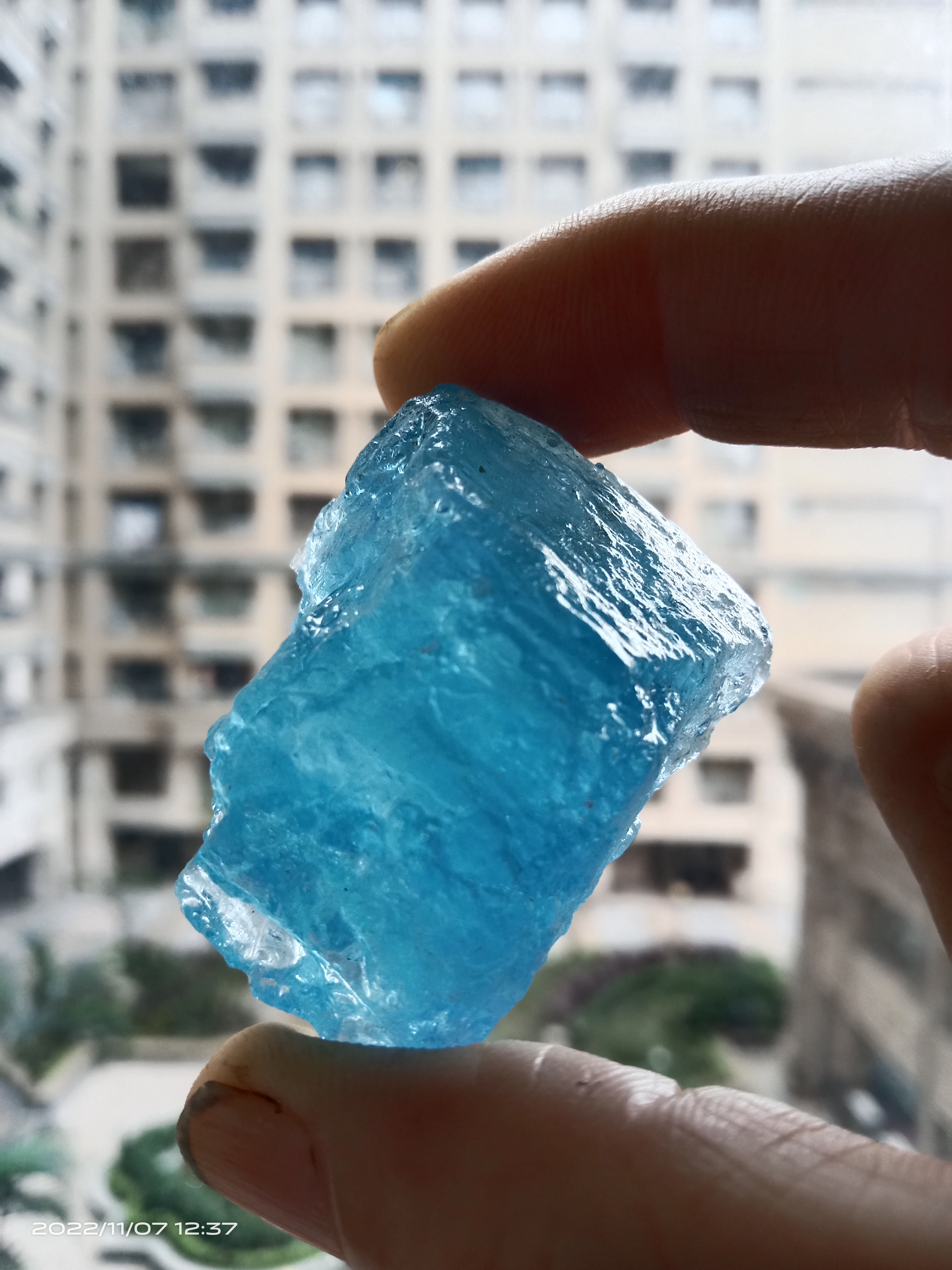 アクアマリン ミネラル ハンドメイド シルバー リング ～「海は青い」～ アクアマリン ミネラル シルバー リング