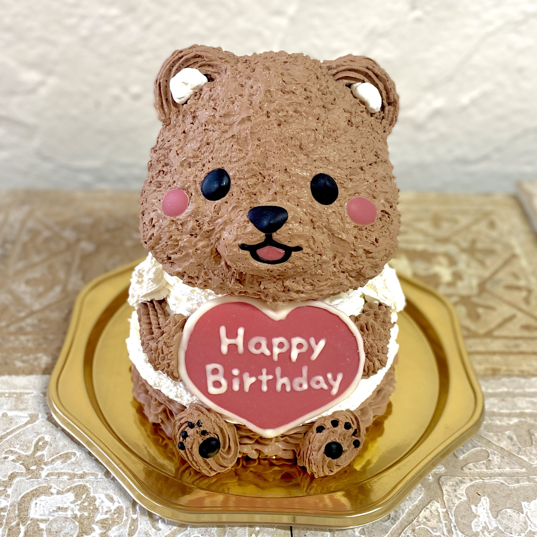 にっこりくまの立体ケーキ　誕生日や記念日に　[ご希望のお受取り日・時間帯をご指定下さい] 5,400円