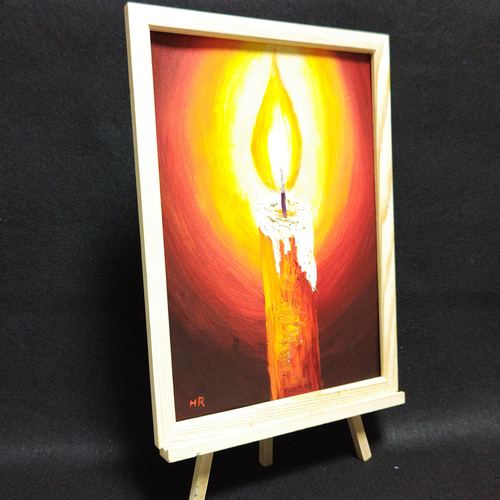 油絵 絵画 【蝋燭】 絵画 HR 通販 15238784｜Creema(クリーマ