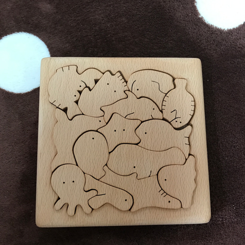 木製魚パズル 楽天市場】魚 さかな パズル [ 海のなかま ] 日本製 木 製 知育