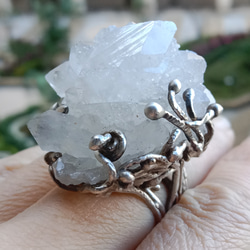 魚眼石原礦手工銀戒 純銀戒指~「我可以/I Can」~ Apophyllite  Mineral Silver Ring 第10張的照片