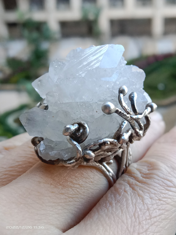 魚眼石原礦手工銀戒 純銀戒指~「我可以/I Can」~ Apophyllite  Mineral Silver Ring 第10張的照片