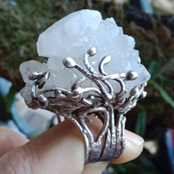 魚眼石原礦手工銀戒 純銀戒指~「我可以/I Can」~ Apophyllite  Mineral Silver Ring 第12張的照片