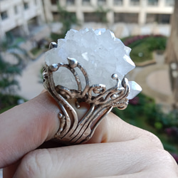 魚眼石原礦手工銀戒 純銀戒指~「我可以/I Can」~ Apophyllite  Mineral Silver Ring 第4張的照片