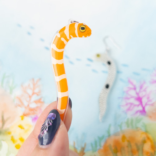 激安通販サイト チンアナゴ&ニシキアナゴ＊ピアス/イヤリング ピアス（フック ピアス