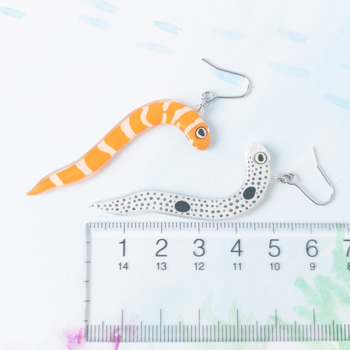 チンアナゴ&ニシキアナゴ＊ピアス/イヤリング ピアス（フック