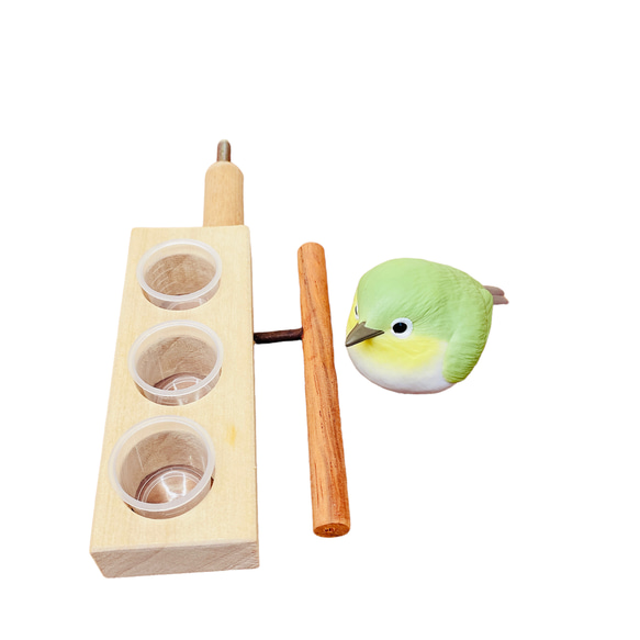 MY PET BIRD 3分裝食物架/綠繡眼專用 第2張的照片
