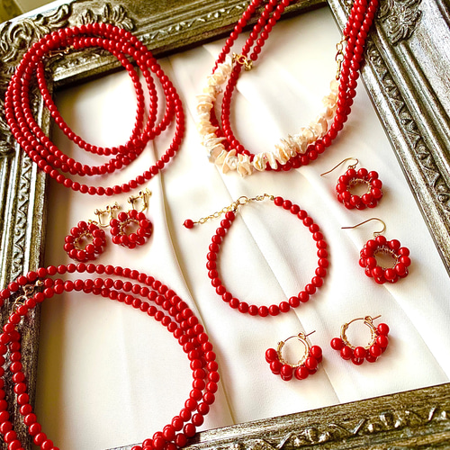 赤色コーラルビーズロングネックレス 証明書付き 赤色コーラルビーズロングネックレス 証明書付き 楽天市場】【1