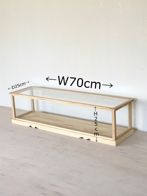 ケン様専用 横長ガラスケース 2台 1枚目の画像