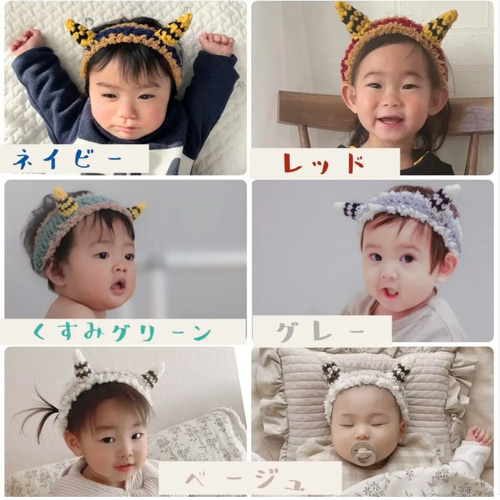 節分 おにさん ヘアバンド 鬼 おにおに 帽子(ベビー・キッズ