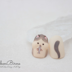 選べる犬種/わんちゃん3Dネイルパーツ ネイルチップ（つけ爪
