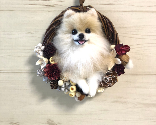 羊毛フェルト　ポメラニアン ハマナカ 羊毛フェルト 犬 キット アクレーヌでつくるポメラニアン