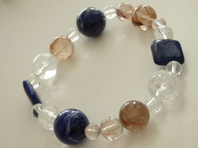タイガーアイルチル　ラピスラズリ　ブレスレット