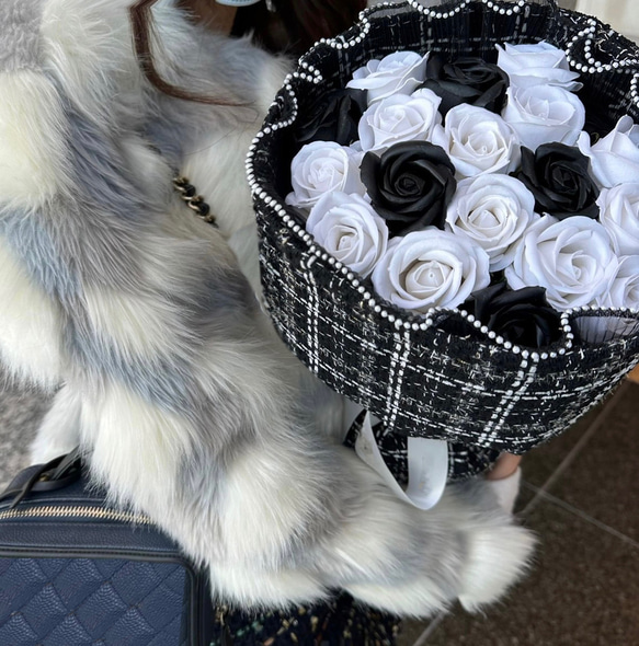 成人式花束に大人気　ワンホンブーケ　ツイードブーケ　SNSで大バズりした花束　韓国花束 | Monotone 6枚目の画像