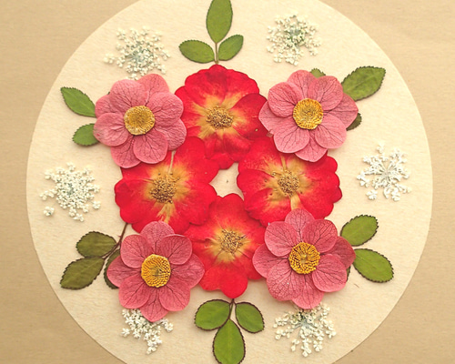 押し花セット②＜組み立てのお花＆ミニバラ＆レースフラワー