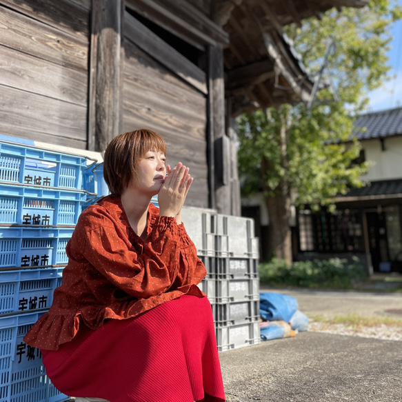 まるでオーバーサイズのTシャツのような着心地のリネンのブラウス 3枚目の画像