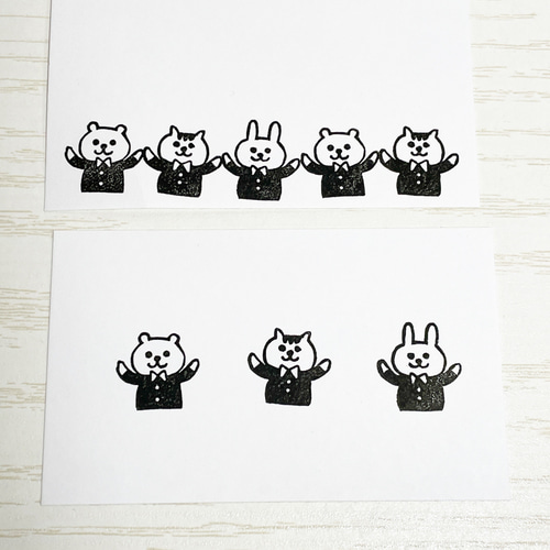 消しゴムはんこNo.88 ちびくまシューズカー