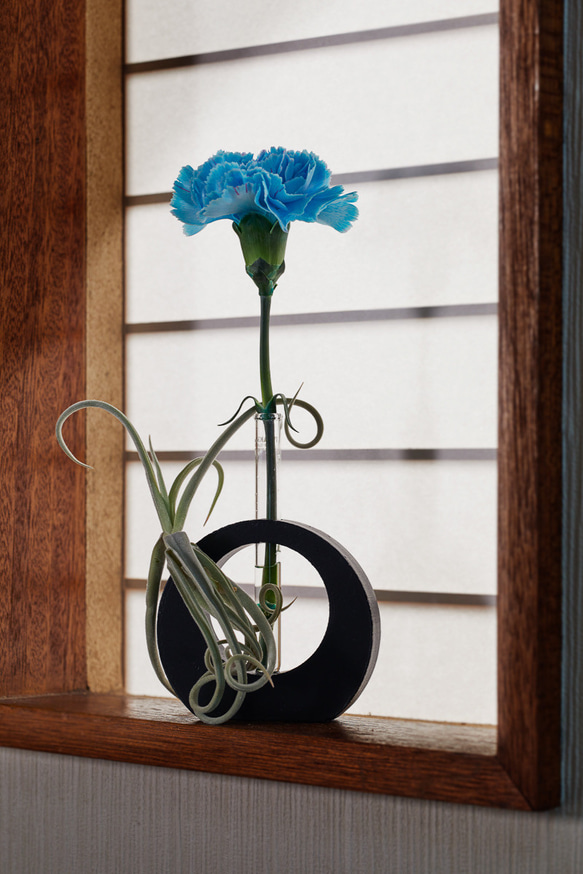 鉄一凛 Sサイズ ＜クリア艶消し＞ 一輪挿し・花瓶・花器 ZOOM design