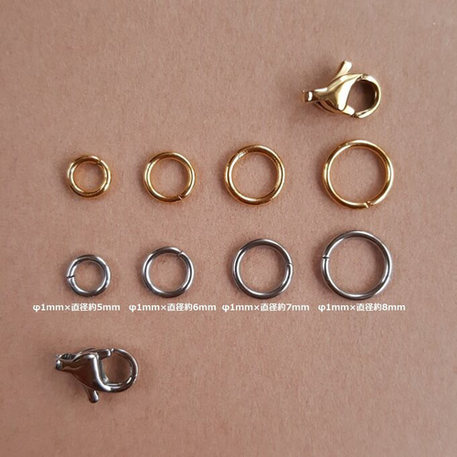 40pcs] サージカル ステンレス マルカン φ0.8mm 金属アレルギー