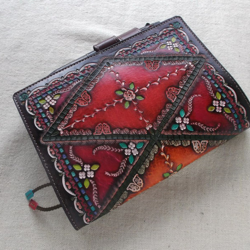 ほぼ日手帳　文庫サイズ対応 　レザー手帳カバー 刻印、拭き染め ほぼ日手帳 文庫サイズ対応 レザー手帳カバー 刻印、拭き染め