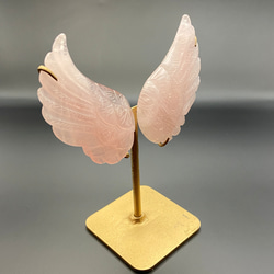 幸運の天使の羽（天然石ローズクォーツ）# 056 6枚目の画像