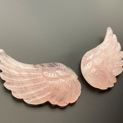 幸運の天使の羽（天然石ローズクォーツ）# 056 4枚目の画像