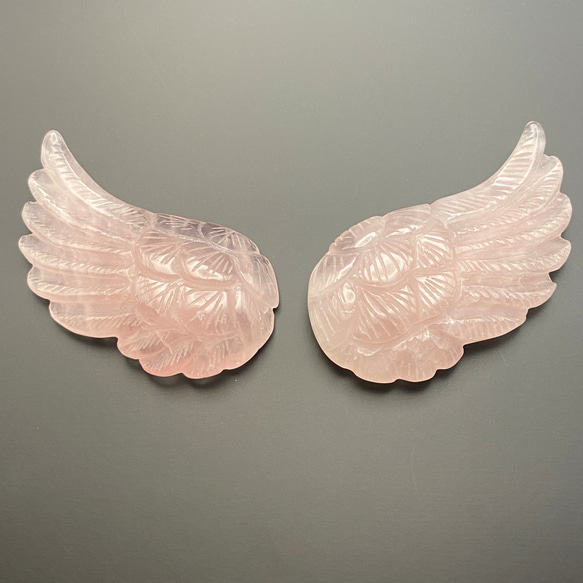 幸運の天使の羽（天然石ローズクォーツ）# 056 2枚目の画像