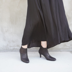 立即出貨★義大利 Bi Antiva 皮革製成的大氣成人短靴★黑色 第5張的照片