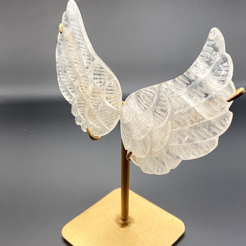 幸運の天使の羽（天然石クリスタル・水晶） #053 その他インテリア雑貨