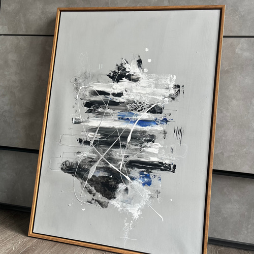 現代アート　70×50㎝　フレーム付き　テクスチャーアート　モダン　絵画　抽象画 46d7a1b6613ee7a0a81effcc03fa9f