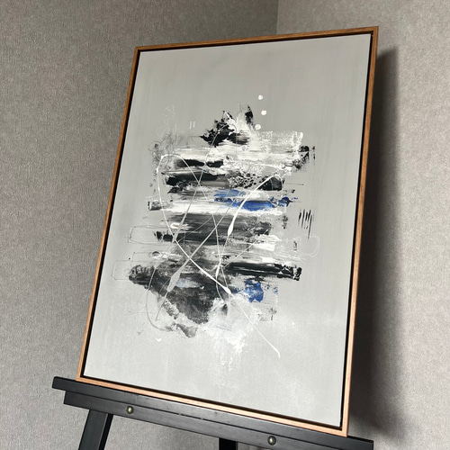 現代アート 70×50㎝ フレーム付き アート モダン 絵画 抽象画