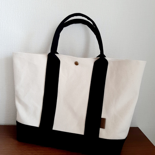 【t】帆布トートバッグM×2 order作品 帆布のトートバッグ M（A4）サイズ 組み合わせ自由でお作りし