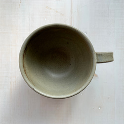 ロリエ　丸マグカップ　グレー/ブラウン【手彫り】 3枚目の画像