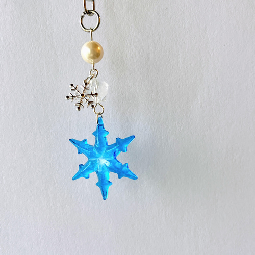 295 六角形✴チェック✴雪の結晶✴レジンヘアゴムキーホルダーブローチ