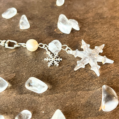 雪の結晶キーホルダー / レジン / 雪 その他アクセサリー 華昇 雪の結晶キーホルダー / レジン / 雪 その他アクセサリー 華昇