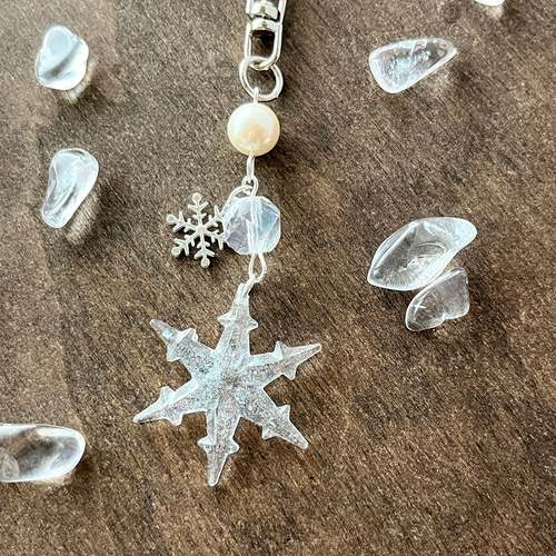 ☆雪の結晶☆冬のマーメイド～蝶々～　他レジンキーホルダー計8点 ☆雪の結晶☆冬のマーメイド～蝶々～ 他レジンキーホルダー計8点
