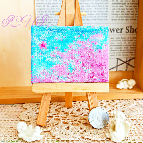 プリマの憂鬱 / 抽象画 キャンバス 33×24㎝ F4 原画1点のみ モダン プリマの憂鬱 / 抽象画 キャンバス 33×24㎝ F4 原画1点のみ モダン