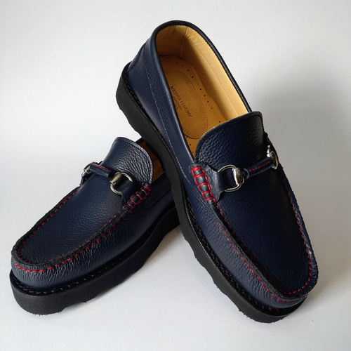 ◇新色ネイビー◇新ソール◇厚底◇軽量◇ビットローファー◇男女兼用