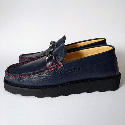 ◇新色ネイビー◇新ソール◇厚底◇軽量◇ビットローファー◇男女兼用