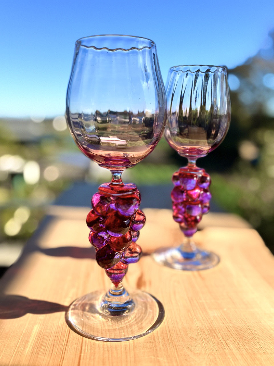 ベネチアンガラス イタリア製 ペア ワイングラス ベネチアングラス