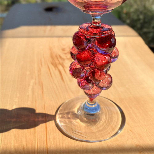 収穫 ワイングラス（ゴールドルビー） ワイングラス 花宵ガラス工房 