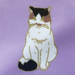 【オリジナル生地】長毛三毛猫さんのレジ袋型エコバッグ 3枚目の画像