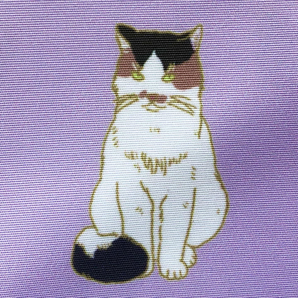 【オリジナル生地】長毛三毛猫さんのレジ袋型エコバッグ 3枚目の画像