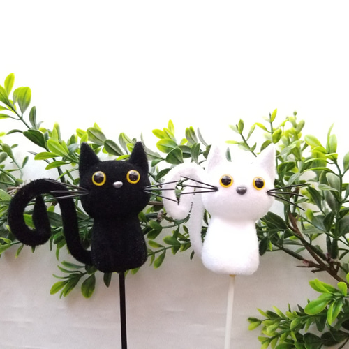 花と猫【ブルー】プリザーブドフラワー 花 猫 ペット 母の日 お供え