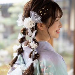 髪飾り ❤︎ガーリーなヘッドドレス❤︎ 卒業式 成人式 結婚式 七五三