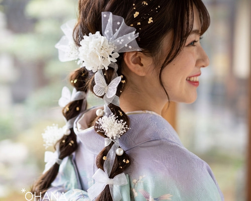 髪飾り ❤︎ガーリーなヘッドドレス❤︎ 卒業式 成人式 結婚式 七五三