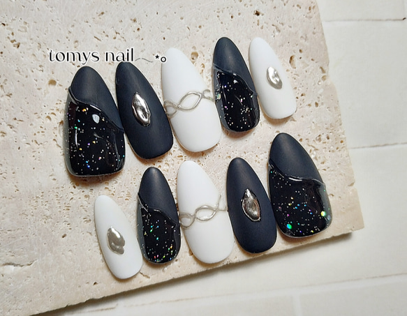 ♡ ネイルチップ・予備チップ込 現品販売！ネイルチップ No.2028 ネイルチップ（つけ爪