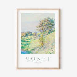 モネ 海 木々 パステル アートポスター アンティーク インテリア