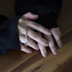 S214 ダブルフィンガーリング シルバー 指輪・リング poursoi 通販