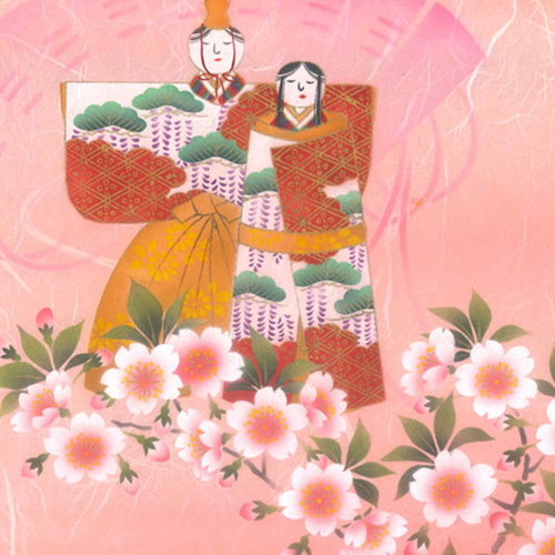 手描き和紙タペストリー(桜/金泥描き) 春うららか さくら特集｜株式会社さくらほりきり